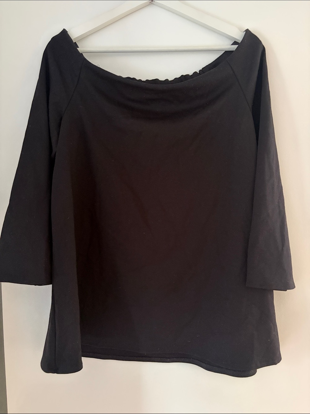 Hatch Maternity Black off the shoulder Long-Sleeve Top